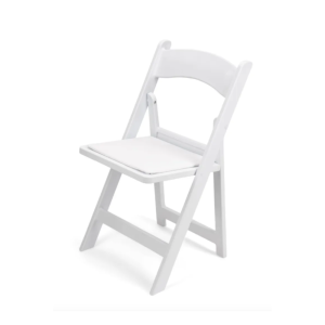 White Resin Folding Chair